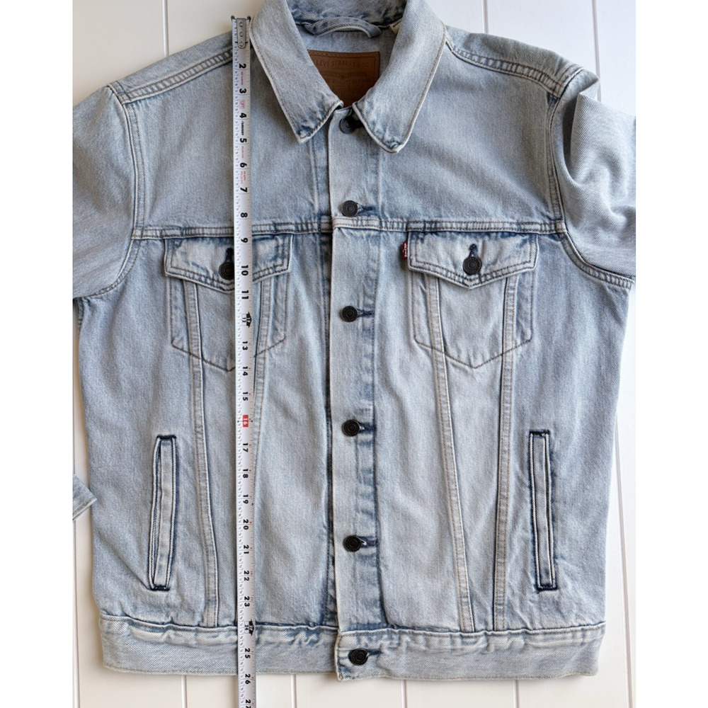 Levi's 100% Cotton Denim Trucker Jacket Light Wash Jean Mens M Classic Casual - Picture 15 of 15